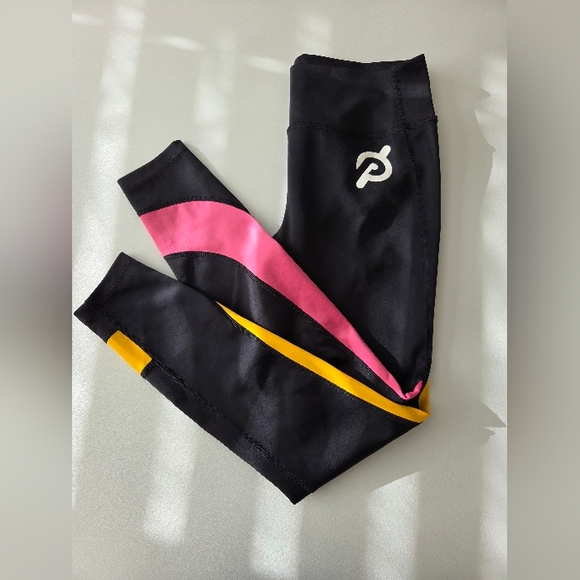 Peloton Pants - Clearance! Peloton Black Athletic Leggings with Vibrant Pink and Yellow Accents